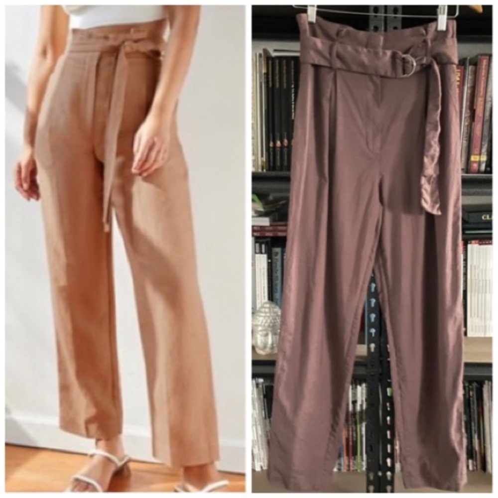 Aritzia Wilfred High Waisted Belted Pants - Picture 1 of 10